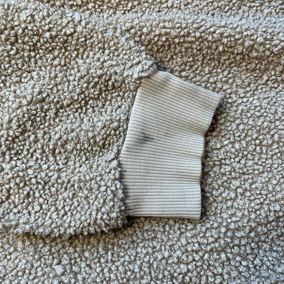 Donni Camel Tan Sherpa Long Sleeve Henley Oversized Pullover Sweatshirt SM/MD - Picture 14 of 14